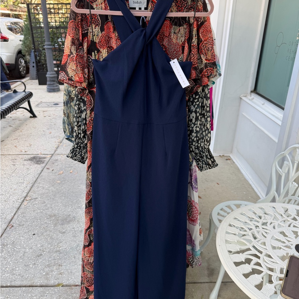 Navy Halter Jumpsuit Trina Turk Retails $495